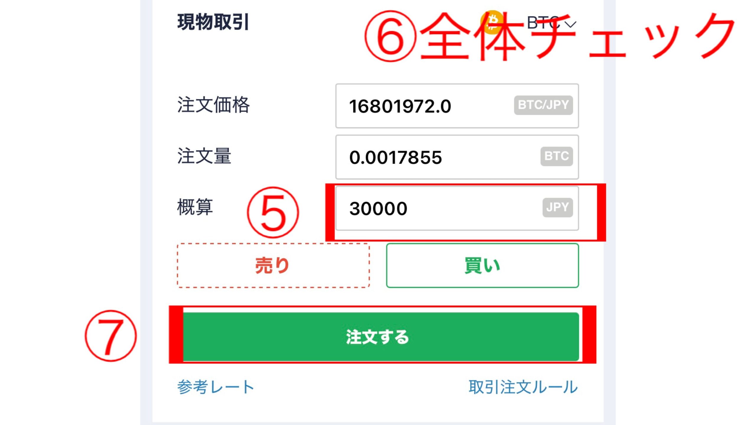 コインチェック　ビットコイン　買い方　取引所