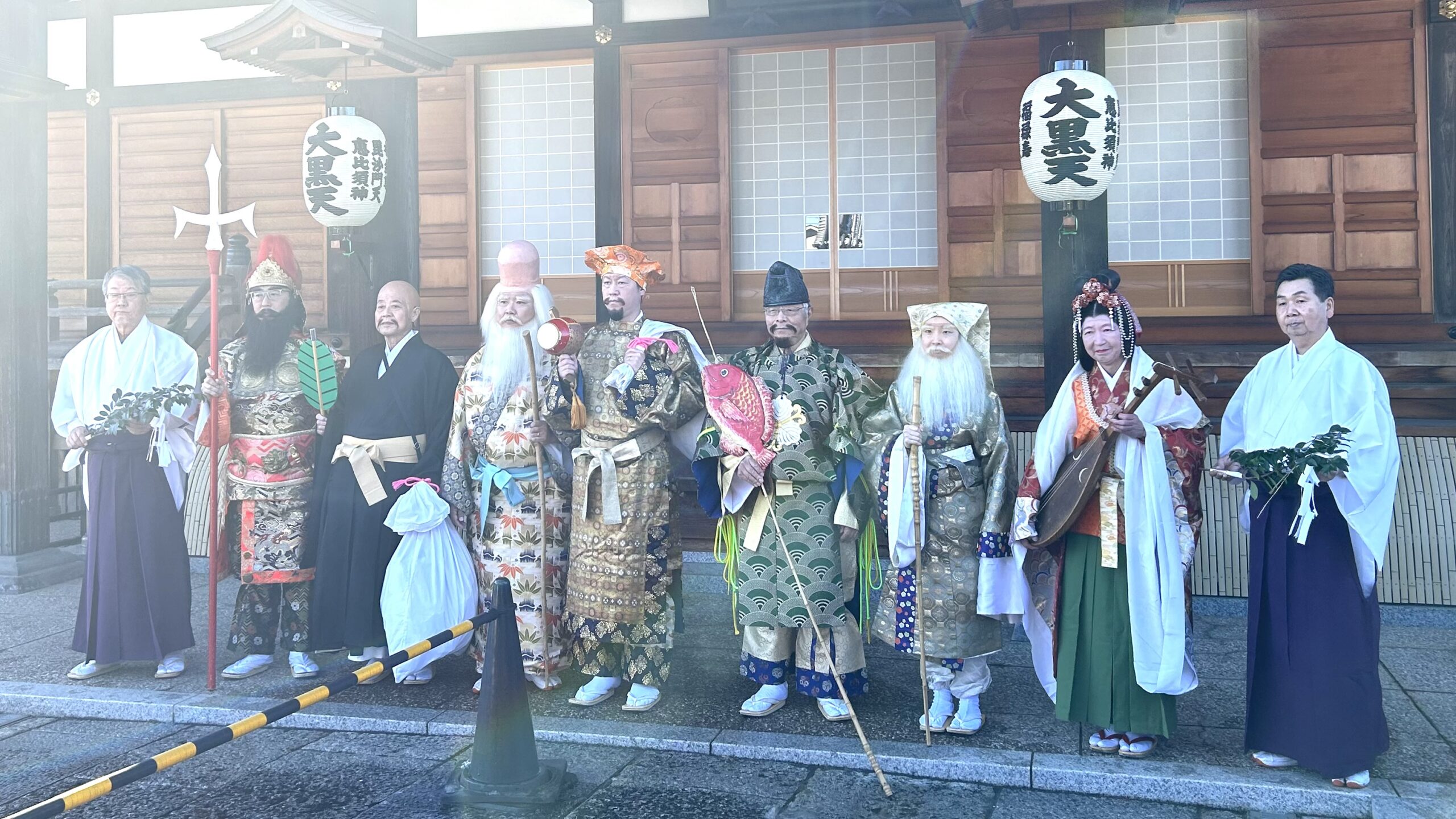 後光がさしていた七福神パレード